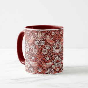 William Morris Strawberry Thief Terrakotta Fågel Mugg