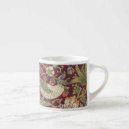 William Morris Strawberry Thief Textile Mönster Espressomugg