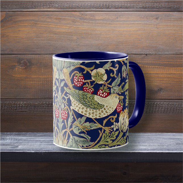 William Morris Strawberry Thief Textile Mönster Mugg (Skapare uppladdad)