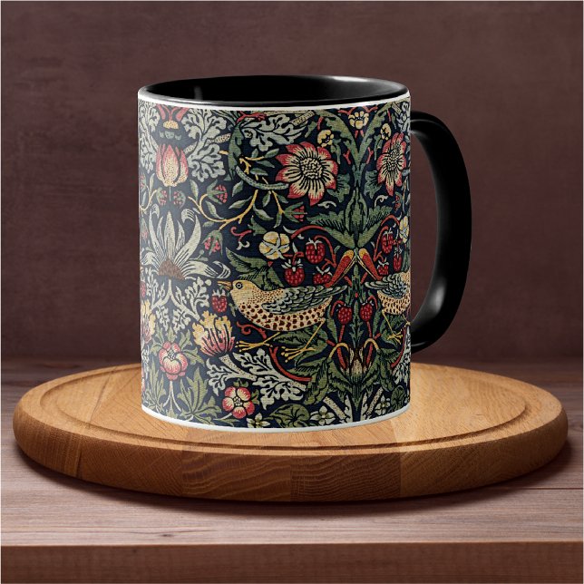 William Morris Strawberry Thief Textile Mönster Mugg (Skapare uppladdad)