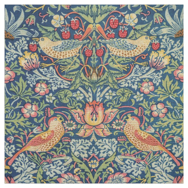 William Morris - Strawberry Thief Tyg (Provkarta)