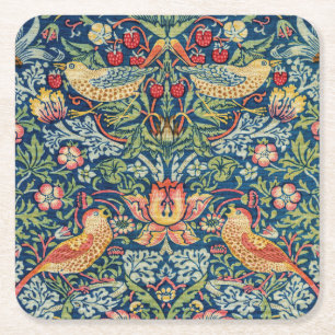 William Morris - Strawberry Thief Underlägg Papper Kvadrat