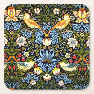 William Morris, Strawberry Thief Underlägg Papper Kvadrat