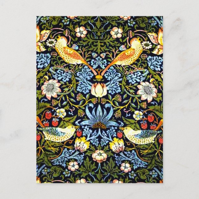 William Morris, Strawberry Thief Vykort (Framsida)
