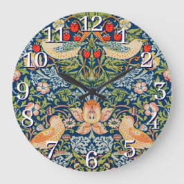 William Morris Strawberry Thief Wall Clock Stor Klocka