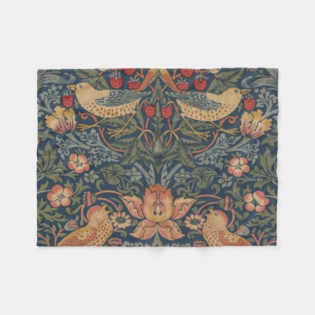 William Morris Strawberry Thieves Birds Fleecefilt (Framsidan (Horisontell))