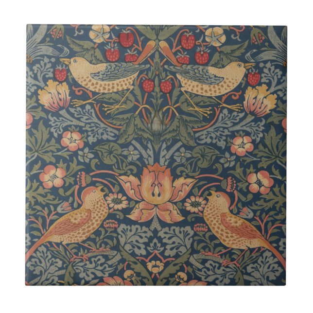 William Morris Strawberry Thieves Birds Kakelplatta (Framsidan)