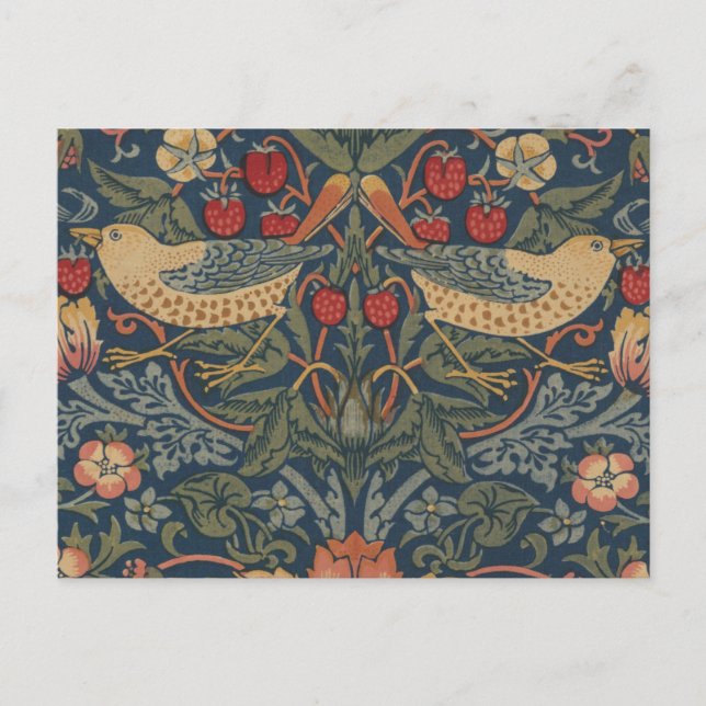 William Morris Strawberry Thieves Birds Vykort (Framsida)