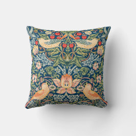 William Morris Strawberry, tjuvfåglar Kudde