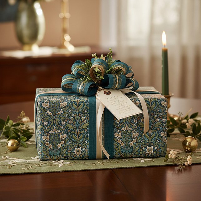 William Morris style floral pattern Presentpapper (Skapare uppladdad)