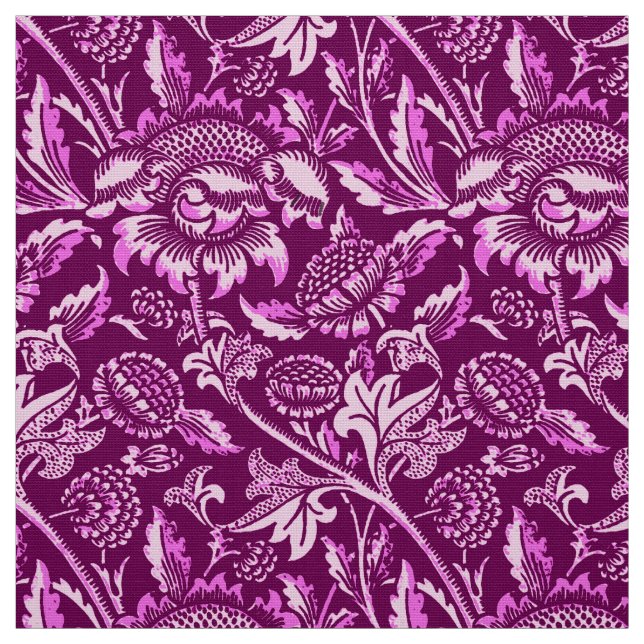 William Morris Sunblommor, Amethyst Lila Tyg (Provkarta)