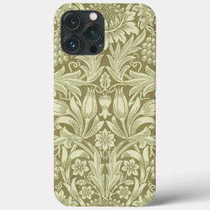 William Morris Sunflower Vintage Oliv Damast
