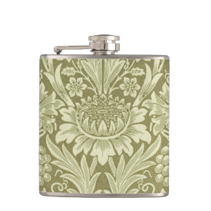 William Morris Sunflower Vintage Oliv Damast Fickplunta