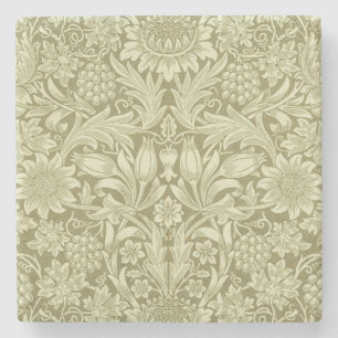 William Morris Sunflower Vintage Oliv Damast Stenunderlägg