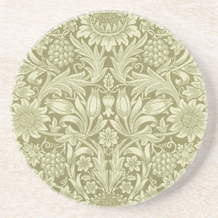 William Morris Sunflower Vintage Oliv Damast Underlägg