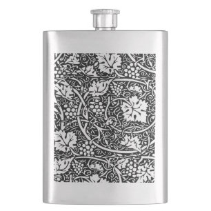 William Morris Svart Vitt Druvvinemönster Fickplunta