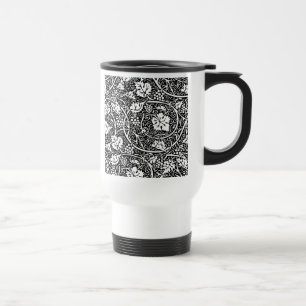 William Morris Svart Vitt Druvvinemönster Resemugg