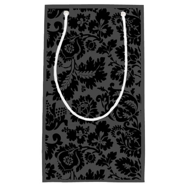 William Morris Svart Vitt Venetianskt Blommönster (Framsidan)