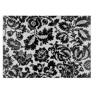 William Morris Svart Vitt Venetianskt Blommönster