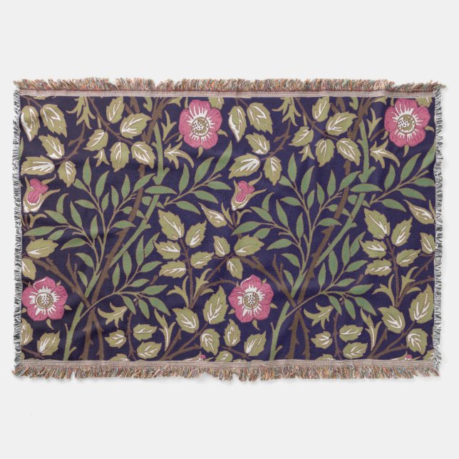 William Morris Sweet Briar Blommigt Art nouveau Filt (Framsidan)