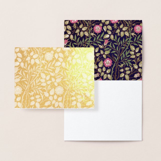 William Morris Sweet Briar Blommigt Art nouveau Folierat Kort (Display)