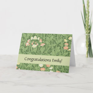 William Morris Sweet Pea Blommigt Design Kort