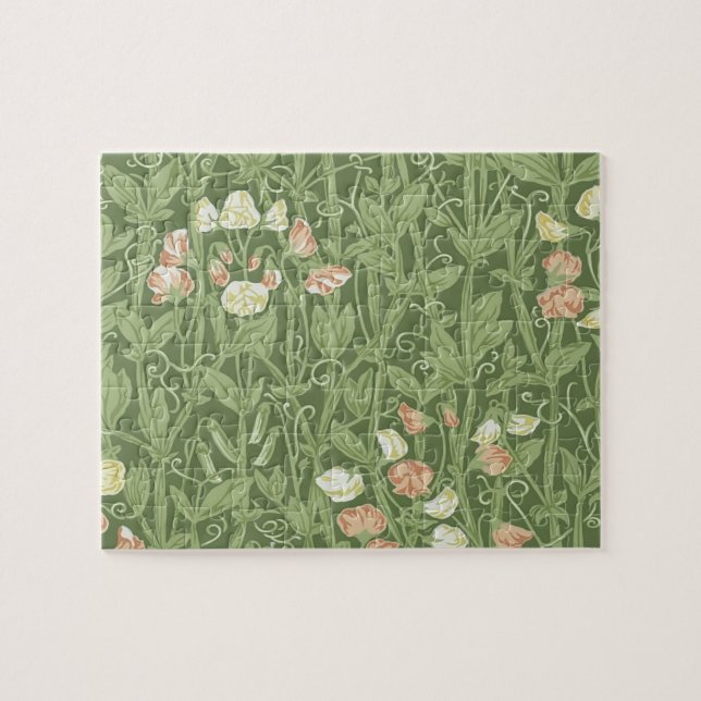 William Morris Sweet Pea Blommigt Design Pussel (Horisontell)