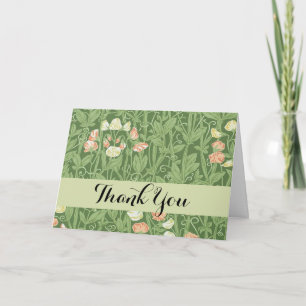 William Morris Sweet Pea Blommigt Design Tack Kort