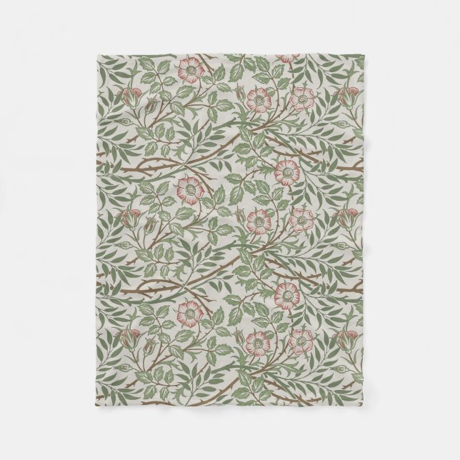 William Morris Sweetbriar Blommigt Art nouveau Fleecefilt (Framsidan)