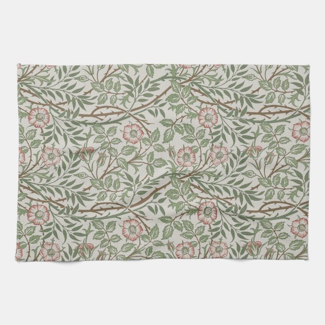William Morris Sweetbriar Blommigt Art nouveau Kökshandduk (Horisontell)