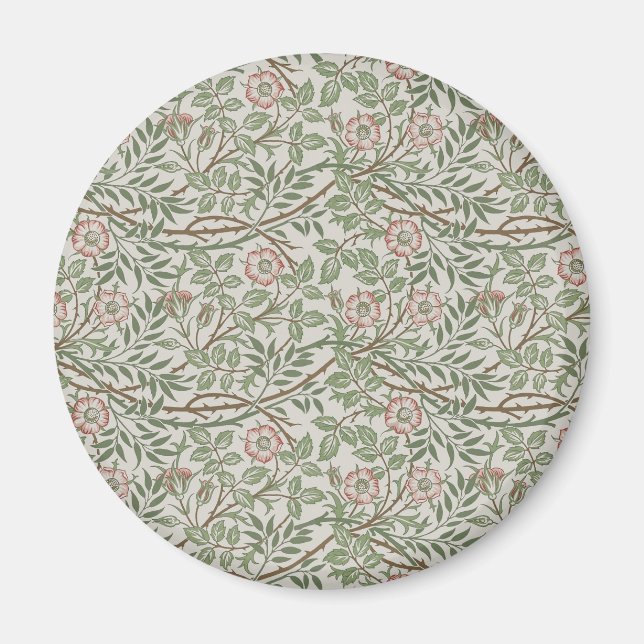 William Morris Sweetbriar Blommigt Art nouveau Magnet (Framsidan)