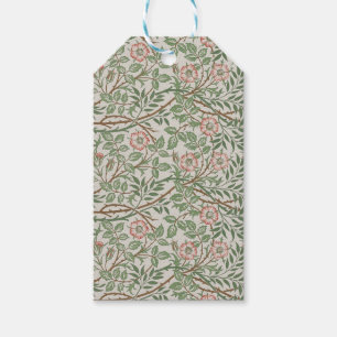 William Morris Sweetbriar Blommigt Art nouveau Presentetikett