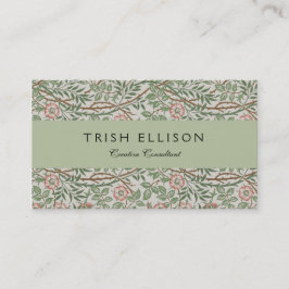 William Morris Sweetbriar Blommigt Art nouveau Visitkort