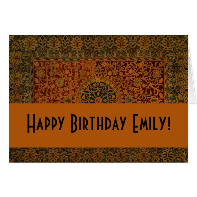 William Morris Tapestry Carpet Matta Hälsningskort (Framsidan Horizontal)