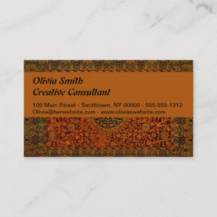William Morris Tapestry Carpet Matta Visitkort