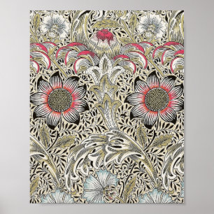william morris tapet corncockle blommigt poster