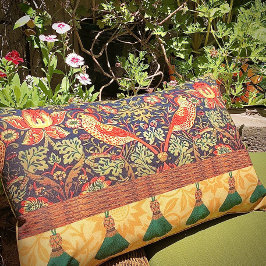 William Morris Tassel Design Lumbar Pillow Lumbarkudde