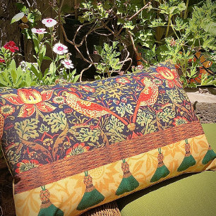 William Morris Tassel Design Lumbar Pillow Lumbarkudde