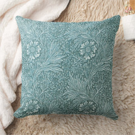 William Morris,teal-blommönster,rekonstruerad,chic Kudde