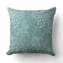 William Morris,teal-blommönster,rekonstruerad,chic