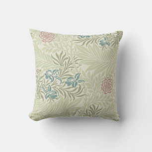 William Morris Teal Blue & Rosa Larkspur Mönster Kudde