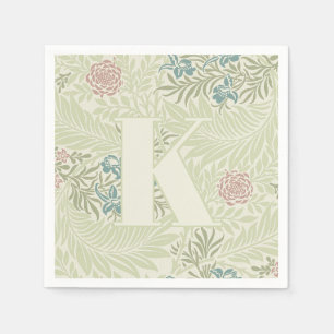 William Morris Teal Blue & Rosa Larkspur Mönster Pappersservett