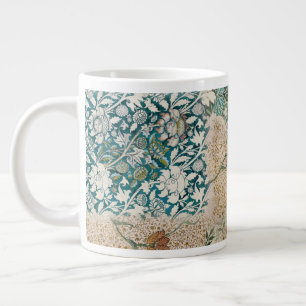 William Morris Teal Coral Blommigt Cottagecore Set Jumbo Mugg