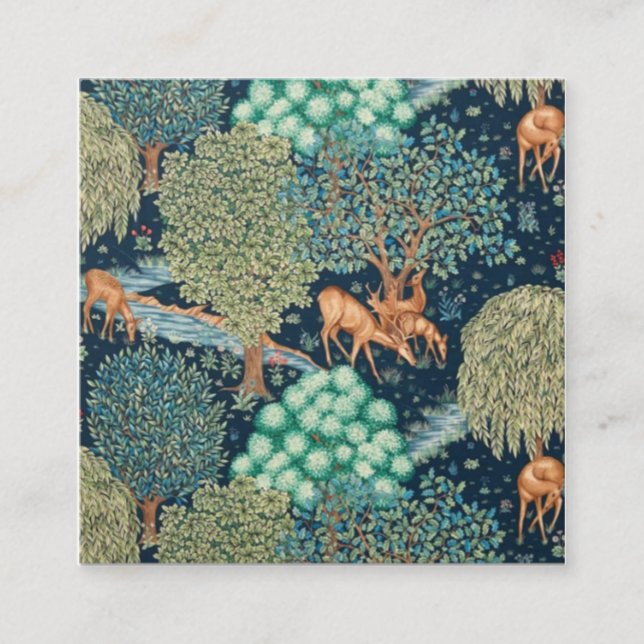 William Morris The Brook Fyrkantigt Visitkort (Framsida)