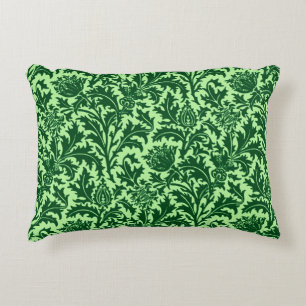 William Morris Thistle Damask, Emerald Grönt Prydnadskudde