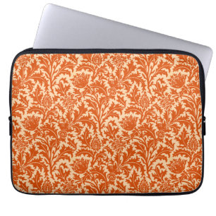 William Morris Thistle Damask, Mandarin Orange Laptop Fodral
