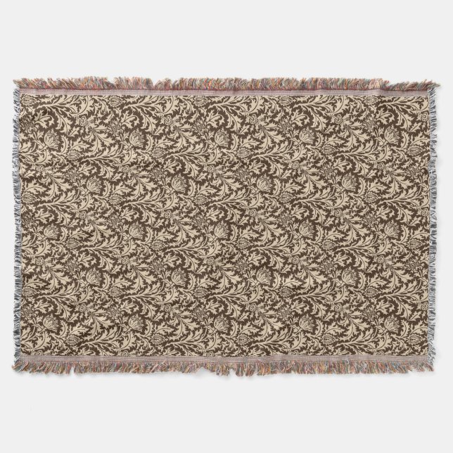 William Morris Thistle Damask, Taupe Tan & Beige Filt (Framsidan)
