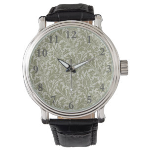 William Morris Thistle Sage Grönt Mönster Armbandsur