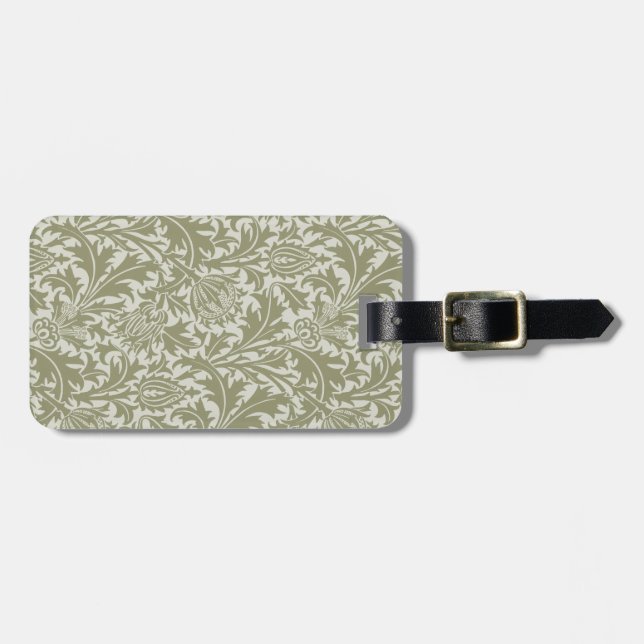 William Morris Thistle Sage Grönt Mönster Bagagebricka (Horisontell Framsida)