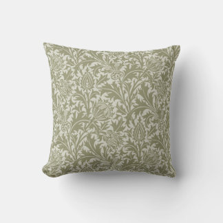 William Morris Thistle Sage Grönt Mönster Kudde